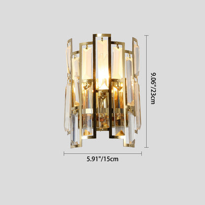 Stainless Multiple Rectangular 1/2 Light Wall Sconce Lamp