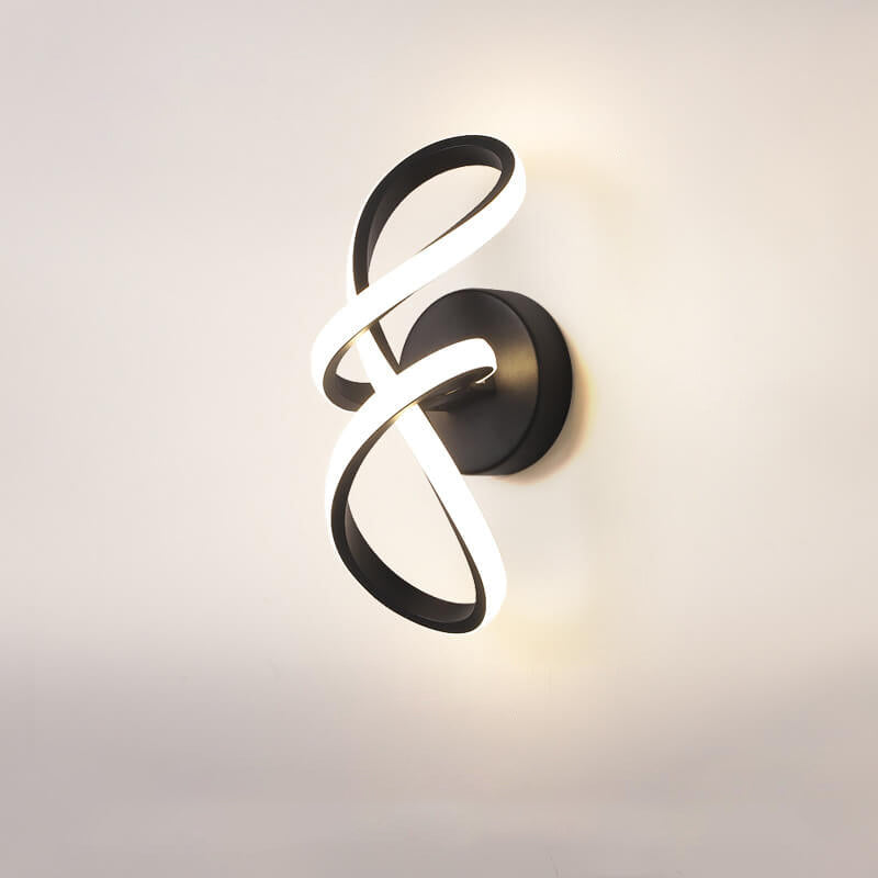 Nordic Twisted Line Shape Aluminum LED Wall Sconce Lamp