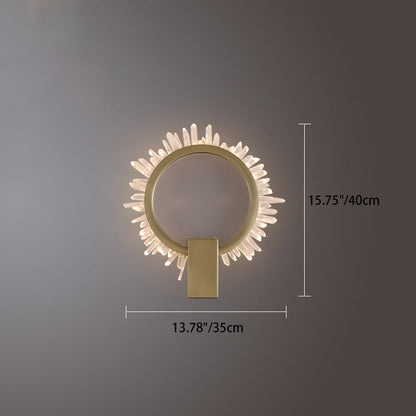 Stainless Crystal Sunflower Design LED Wall Sconce Lamp