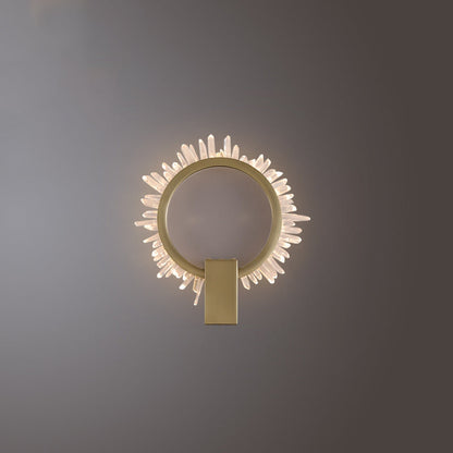 Stainless Crystal Sunflower Design LED Wall Sconce Lamp