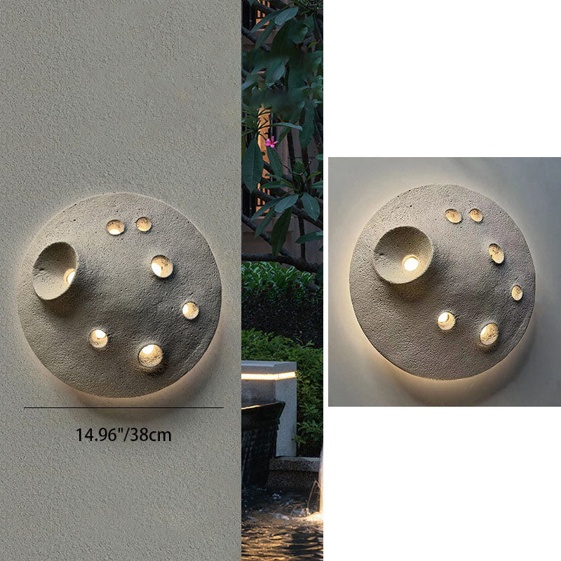Creative Waterproof Lunar Concrete LED Wall Sconce Lamp