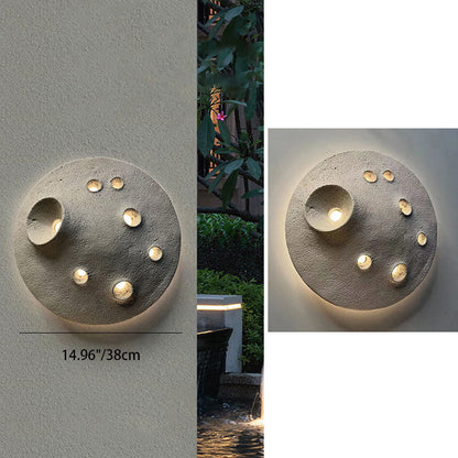 Creative Waterproof Lunar Concrete LED Wall Sconce Lamp