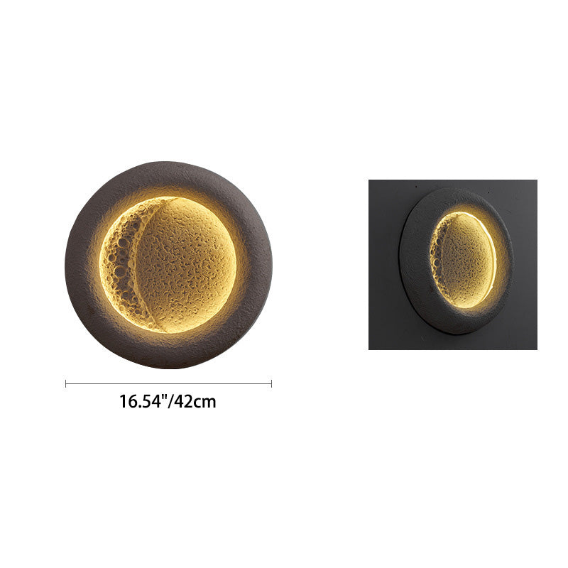 Waterproof Round Moon Warm Light LED Wall Sconce Lamp