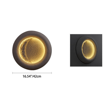 Waterproof Round Moon Warm Light LED Wall Sconce Lamp