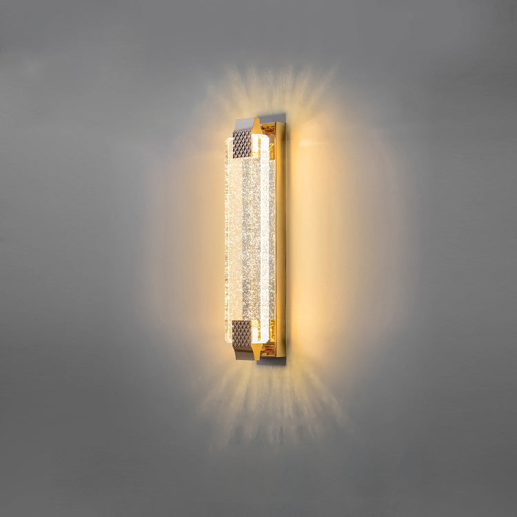 Dazzling Crystal Shade Stainless Steel LED Wall Sconce Lamp