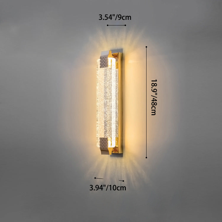 Dazzling Crystal Shade Stainless Steel LED Wall Sconce Lamp