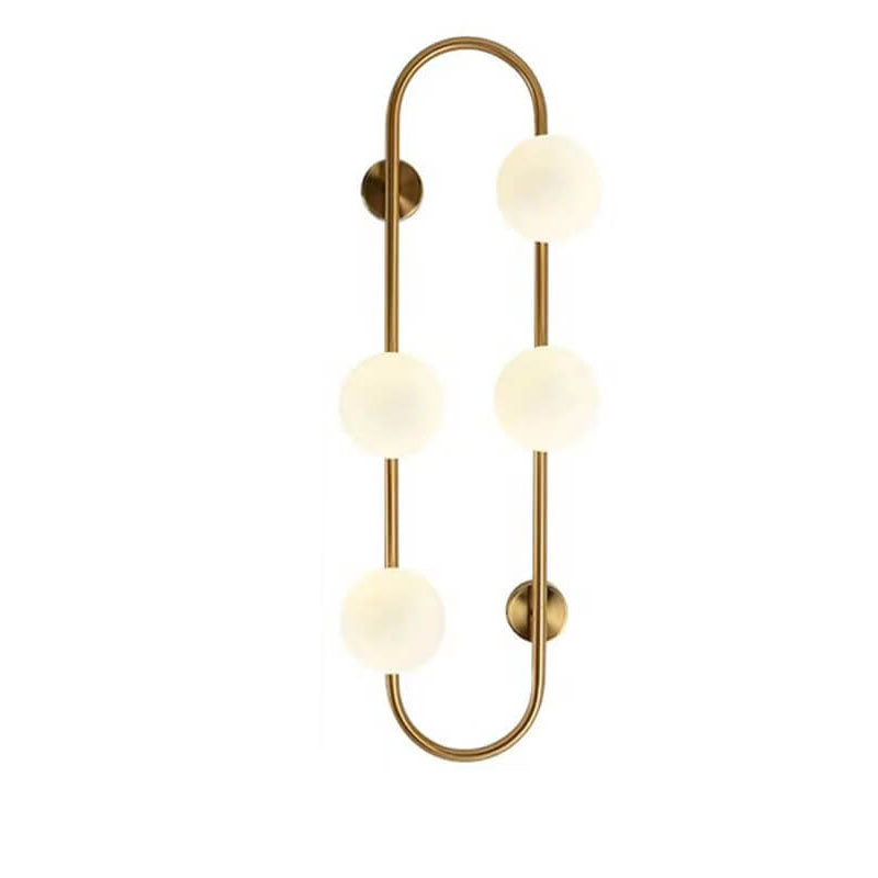 Nordic Glass Ball Oval Ring 2/4/6-Light Wall Sconce Lamp