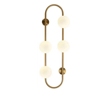 Nordic Glass Ball Oval Ring 2/4/6-Light Wall Sconce Lamp