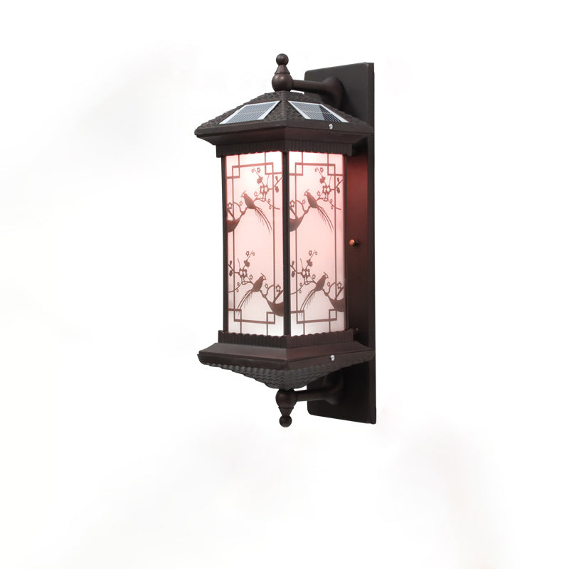 Chinese Aluminum Glass Solar LED Wall Sconce Lamp