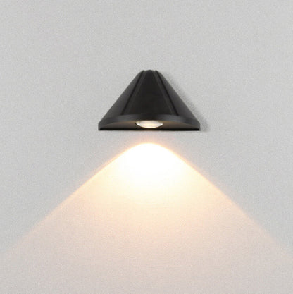 Triangle Aluminum Lens Frosted LED Outdoor Wall Sconce Lamp