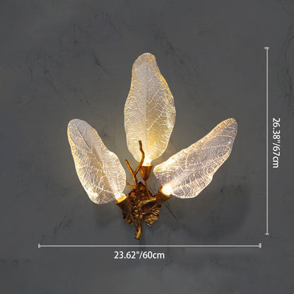 Light Luxury All-Copper Resin 2/3-Light Wall Sconce Lamp