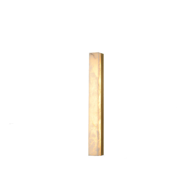 Modern Minimalist Strip Copper Marble LED Wall Sconce Lamp