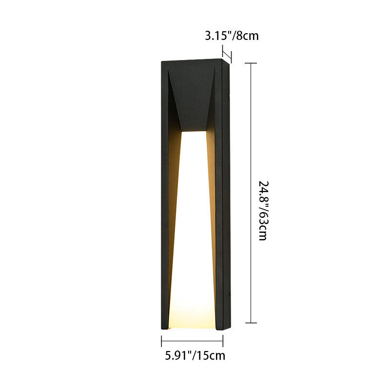 Waterproof Steel Cuboid Acrylic Shade LED Wall Sconce Lamp