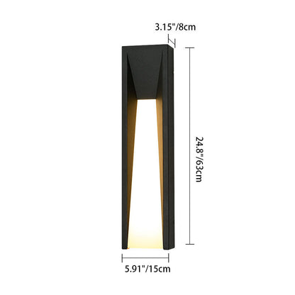 Waterproof Steel Cuboid Acrylic Shade LED Wall Sconce Lamp