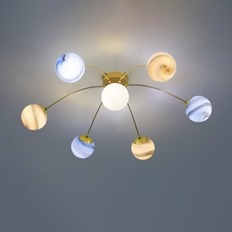 Contemporary Moon Ceiling Light