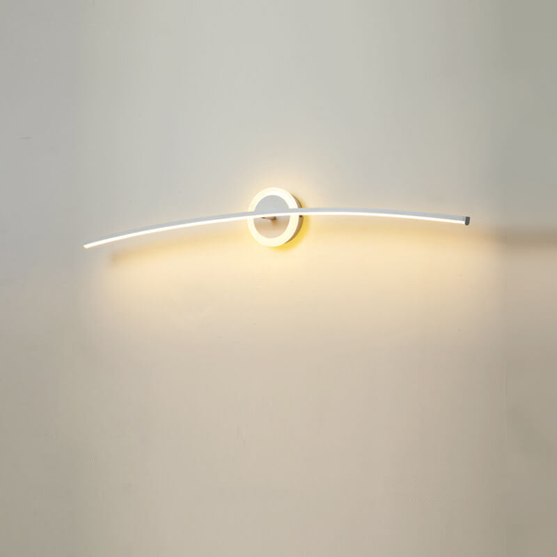 Curved Line LED Mirror Front Light Wall Sconce Lamp