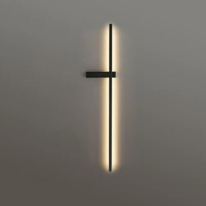 Straight Line Silicone Copper LED Wall Sconce Lamp
