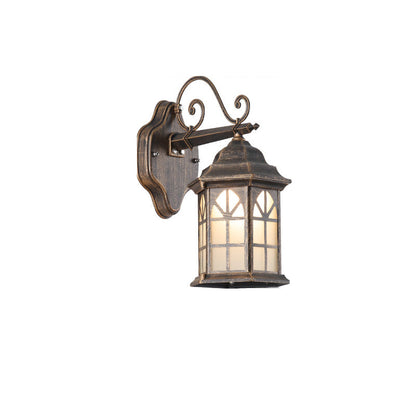 Solar Glass Cylinder House 1-Light Wall Sconce Lamp