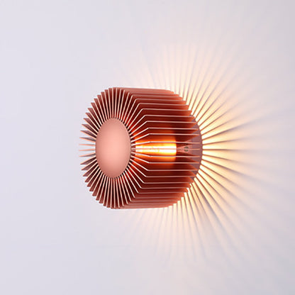 Aluminum Round Sun Flower Design LED Wall Sconce Lamp