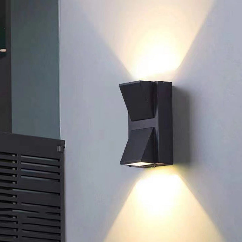 Simplicity Triangular Prism LED Outdoor Wall Sconce Lamp