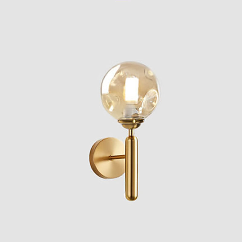Simple Light Luxury Glass Sphere 1-Light Wall Sconce Lamp