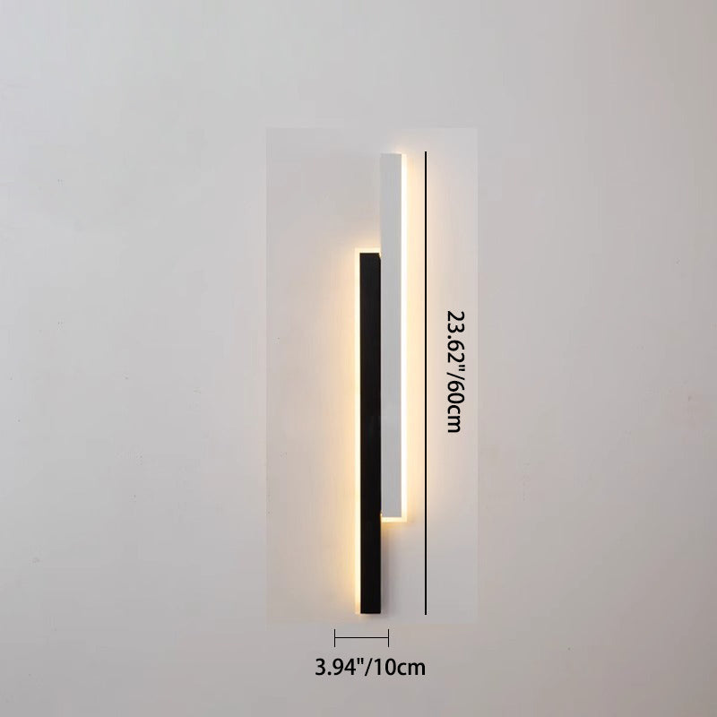 Long Rectangular Iron Acrylic LED Wall Sconce Lamp