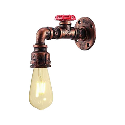 Industrial Faucet Iron 1-Light Wall Sconce Lamp