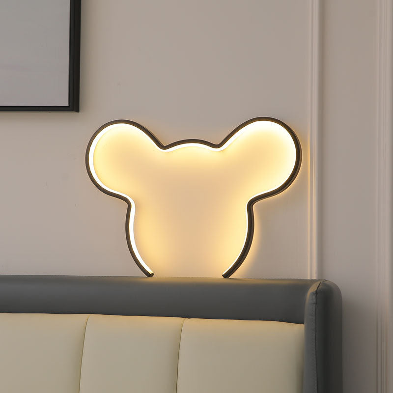 Cartoon Mouse Strip Aluminum Silicone LED Wall Sconce Lamp