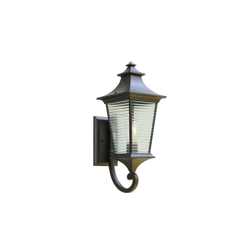 Square Aluminum Outdoor Waterproof 1-Light Wall Sconce Lamp