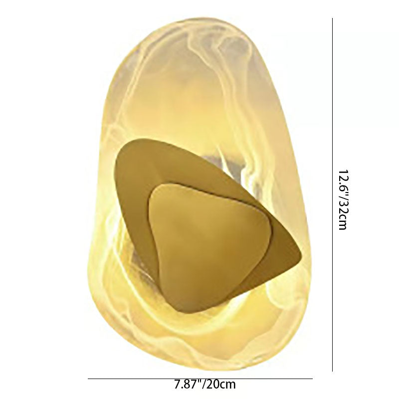 Creative Irregular Oval Iron Crystal LED Wall Sconce Lamp