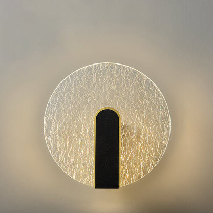 Simplicity Crackle Acrylic Round Shade LED Wall Sconce Lamp