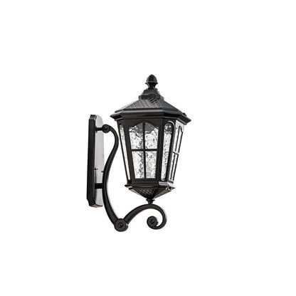 Outdoor Aluminum Glass Waterproof 1-Light Wall Sconce Lamp