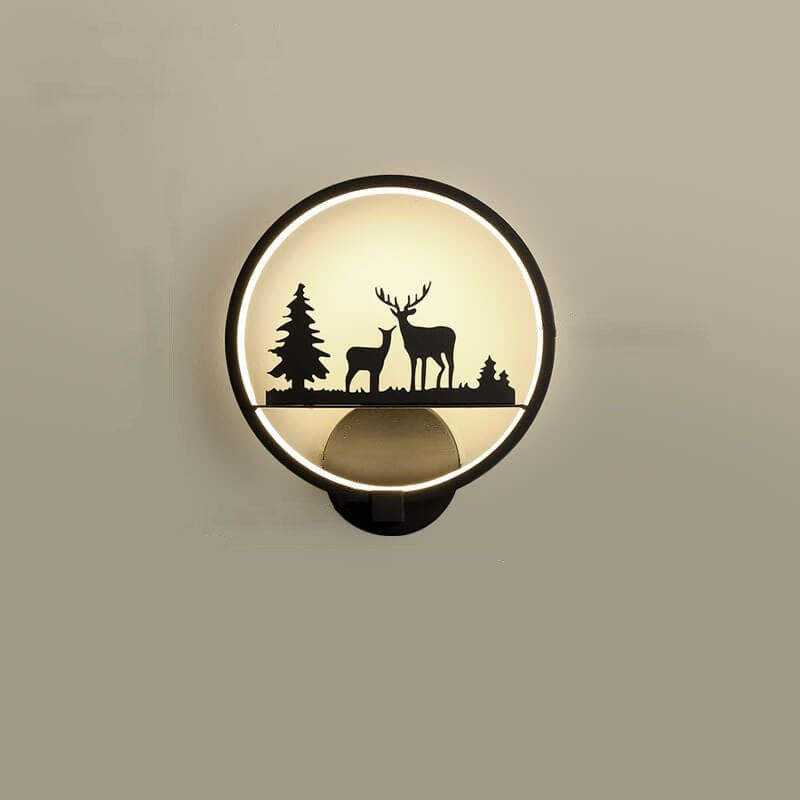 European-style Round Silicone Acrylic LED Wall Sconce Lamp