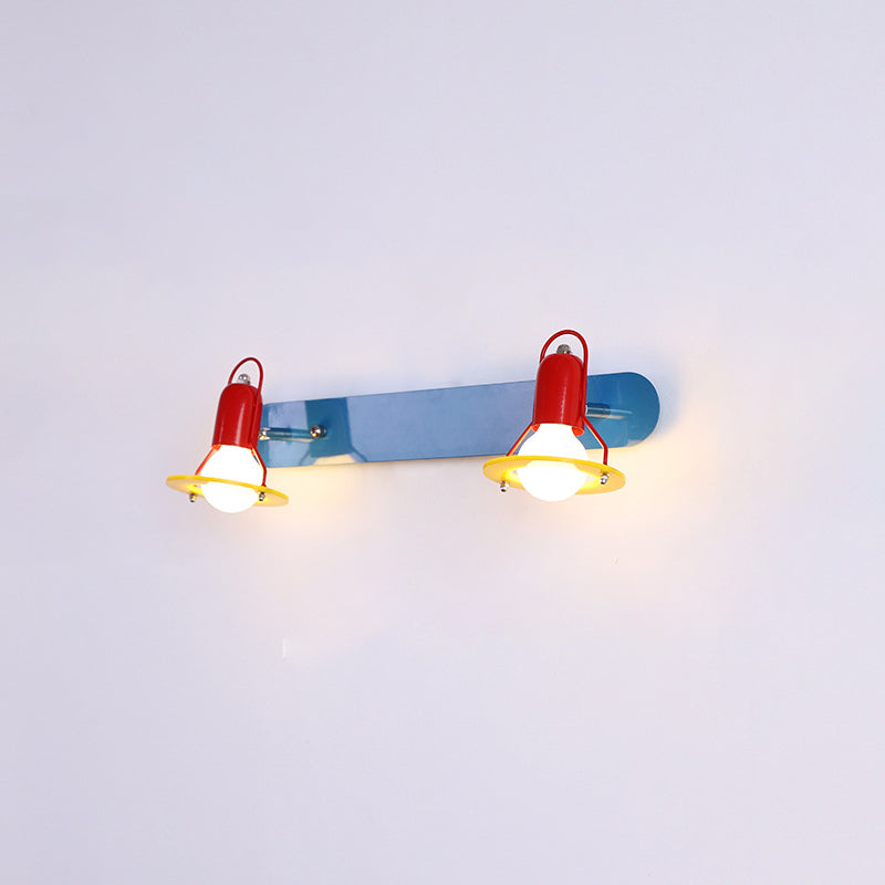 Childlike Iron 2-Light Mirror Front Wall Sconce Lamp