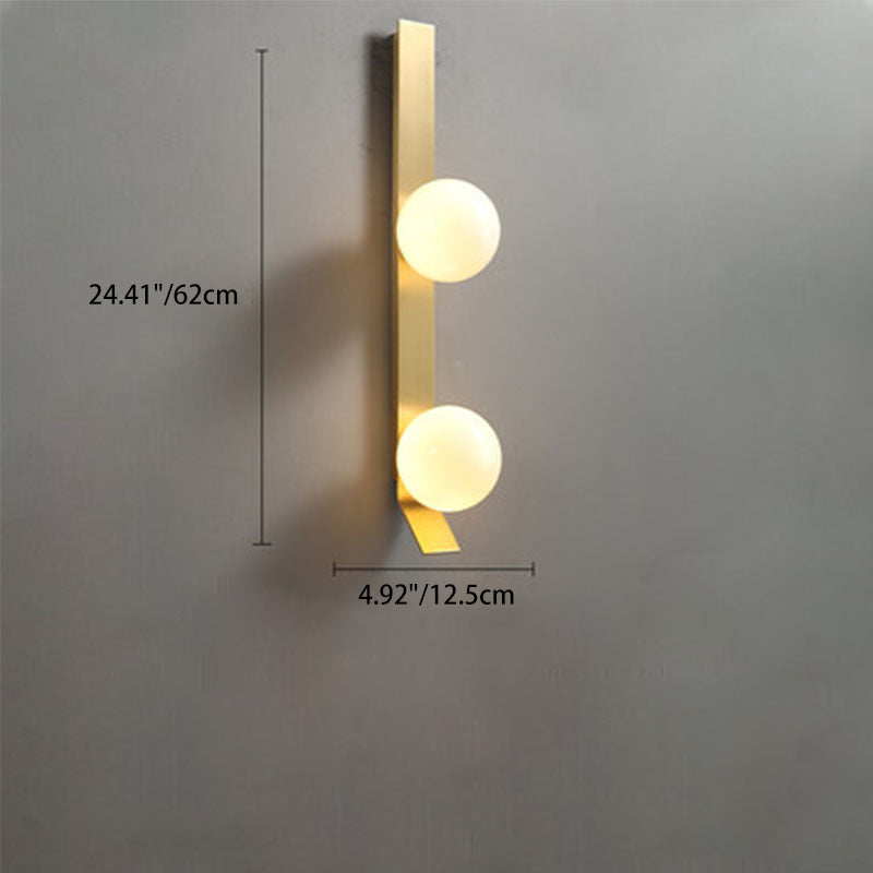 Simplicity Glass Ball Shade 1/2-Light Wall Sconce Lamp