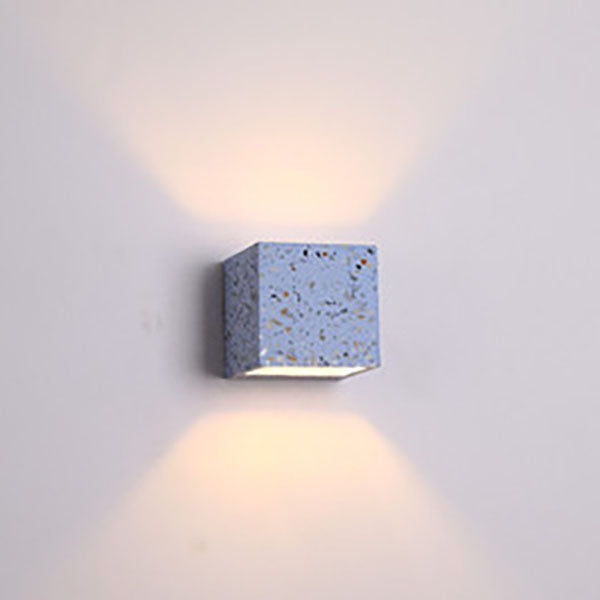 Scandinavian Square Terrazzo 1-Light Wall Sconce Lamp