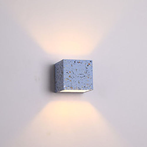 Scandinavian Square Terrazzo 1-Light Wall Sconce Lamp