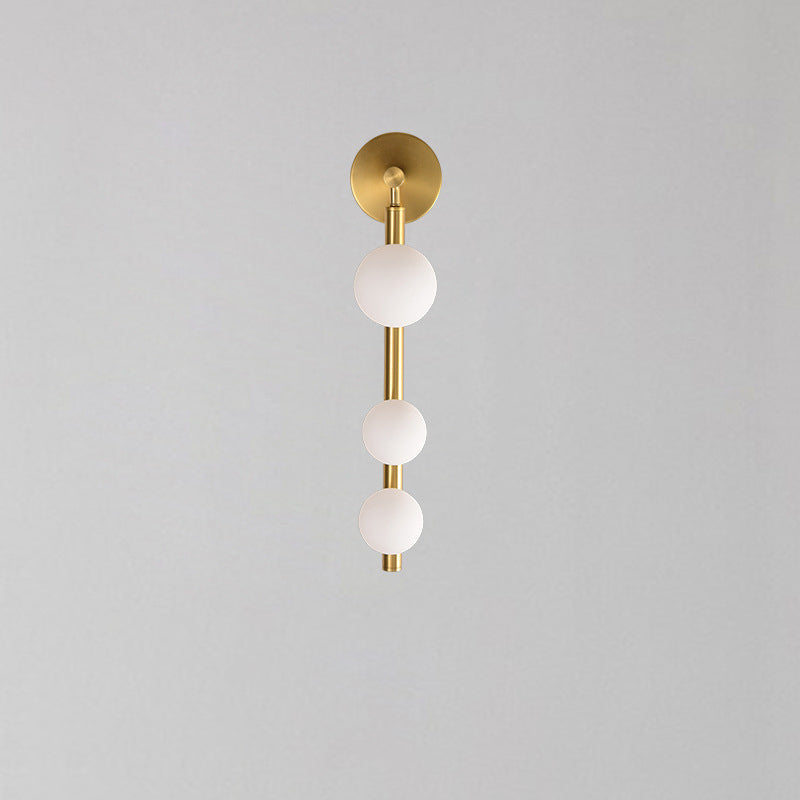 Mid-century Glass Globe Ball Shade 3-Light Wall Sconce Lamp