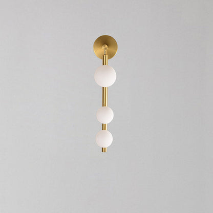 Mid-century Glass Globe Ball Shade 3-Light Wall Sconce Lamp