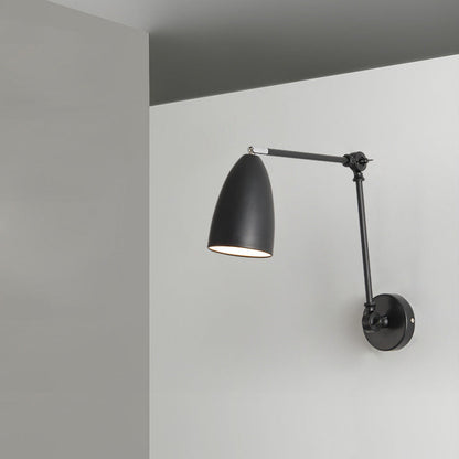 Retractable Swivel Rocker Arm Iron 1-Light Wall Sconce Lamp