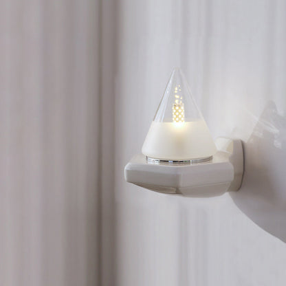 Minimalist Cone Iron Ceramic Glass 1-Light Wall Sconce Lamp