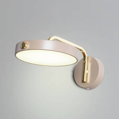 Macaron Color Round Head Iron Acrylic LED Wall Sconce Lamp