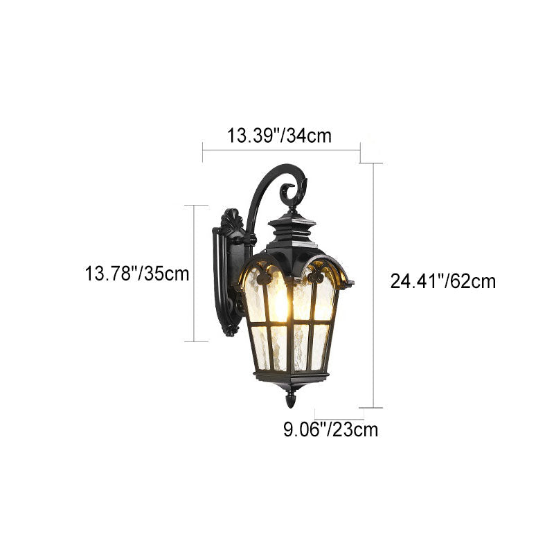 Quadrilateral Shape Aluminum Glass 1-Light Wall Sconce Lamp