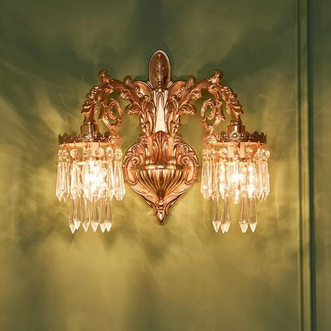 French All-Copper Branch 1/2-Light Wall Sconce Lamp