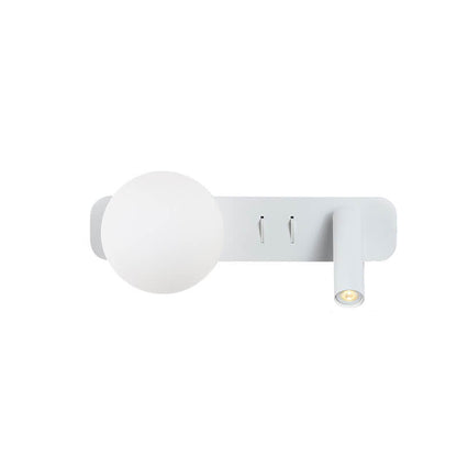 Glass Sphere LED Spotlight Reading Wall Sconce Lamp