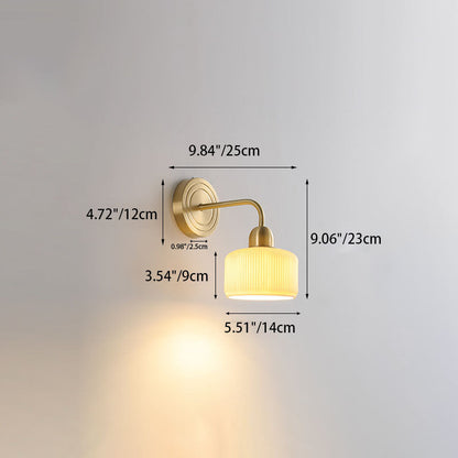 Geometrical Gold Finish Frame 1-Light Wall Sconce Lamp