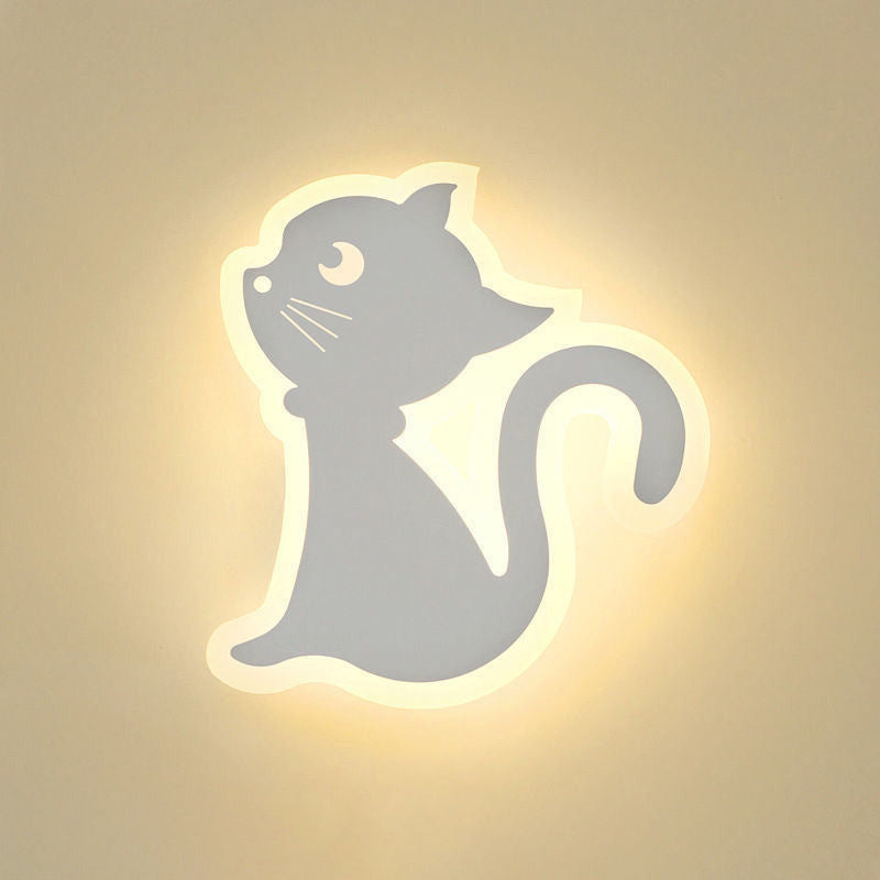 Creative Acrylic Cat Design Iron LED Wall Sconce Lamp