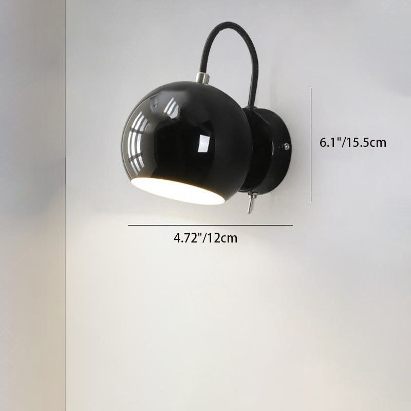 Cream Round Iron Aluminum 1-Light Wall Sconce Lamp