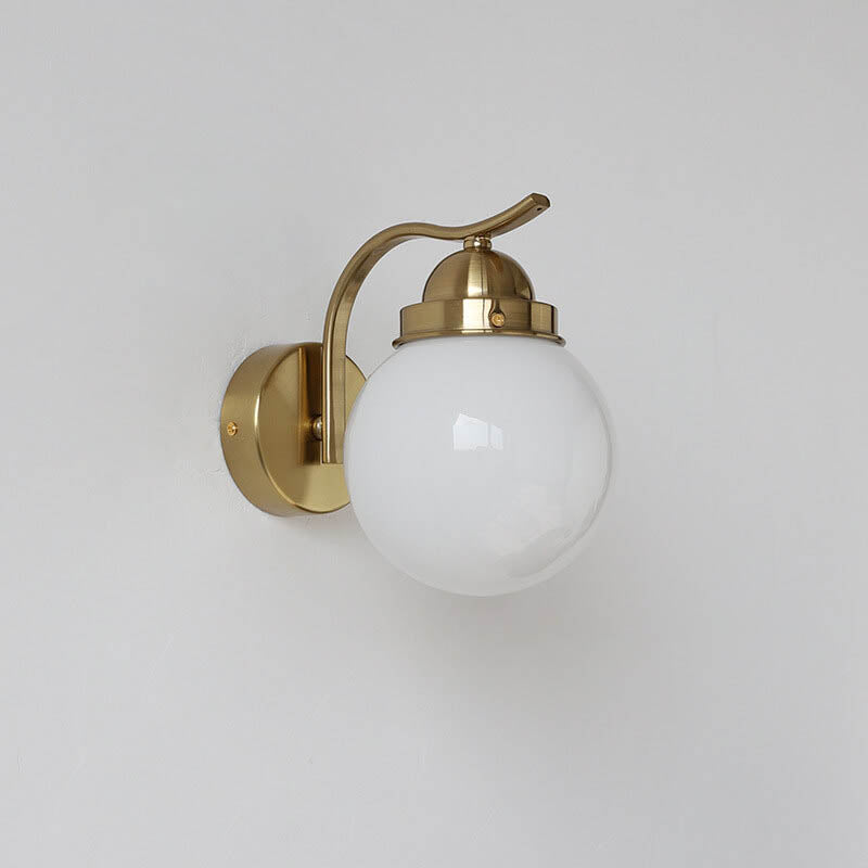 Modern Simplicity Glass Ball 1-Light Wall Sconce Lamp