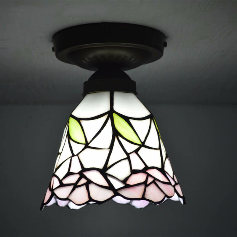 Traditional European Tiffany 1-Light Wall Sconce Lamp